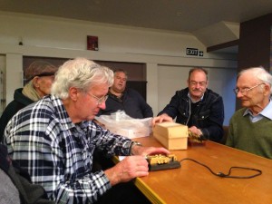 WARC members admiring a Begali key.